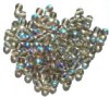 100 6mm Transparent Black Diamond AB Round Glass Beads